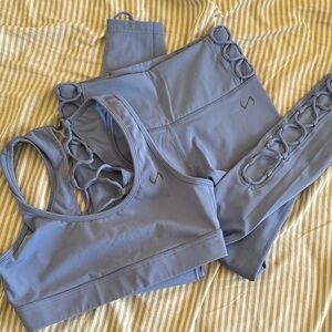 Lattice Sports Bra & Leggings Set